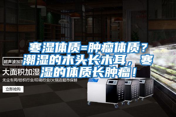 寒濕體質=腫瘤體質?潮濕的木頭長木耳,寒濕的體質長腫瘤!