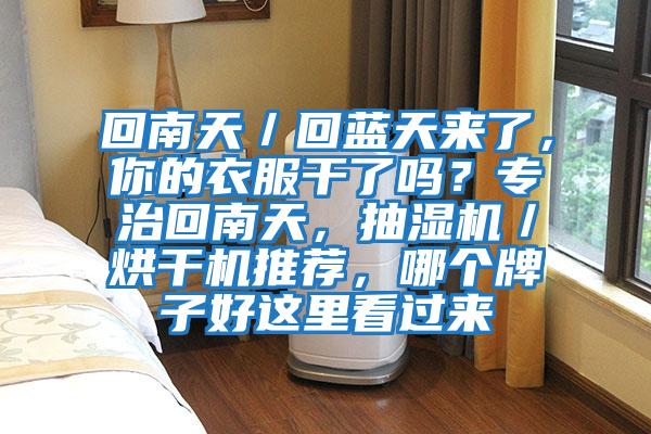 回南天／回藍天來了，你的衣服干了嗎？專治回南天，抽濕機／烘干機推薦，哪個牌子好這里看過來