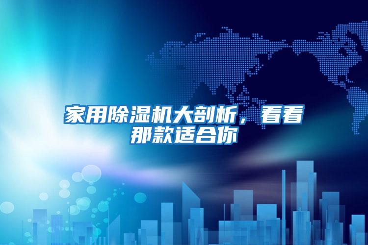 家用除濕機大剖析,看看那款適合你