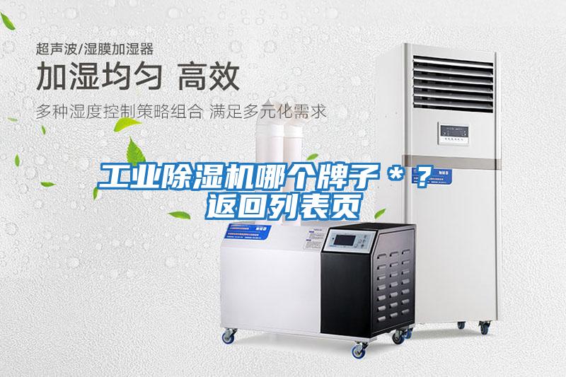 工業除濕機哪個牌子*? 返回列表頁