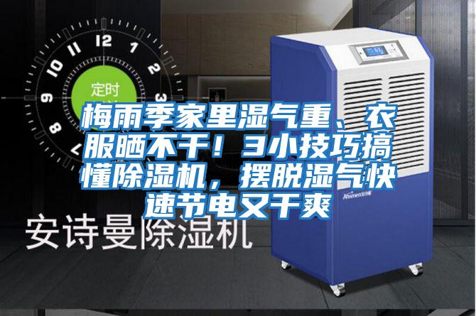 梅雨季家里濕氣重、衣服曬不干！3小技巧搞懂除濕機，擺脫濕氣快速節(jié)電又干爽