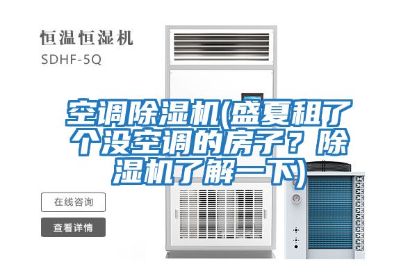 空調(diào)除濕機(jī)(盛夏租了個(gè)沒(méi)空調(diào)的房子？除濕機(jī)了解一下)