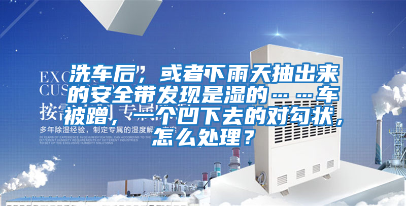 洗車后，或者下雨天抽出來的安全帶發現是濕的……車被蹭，一個凹下去的對勾狀，怎么處理？